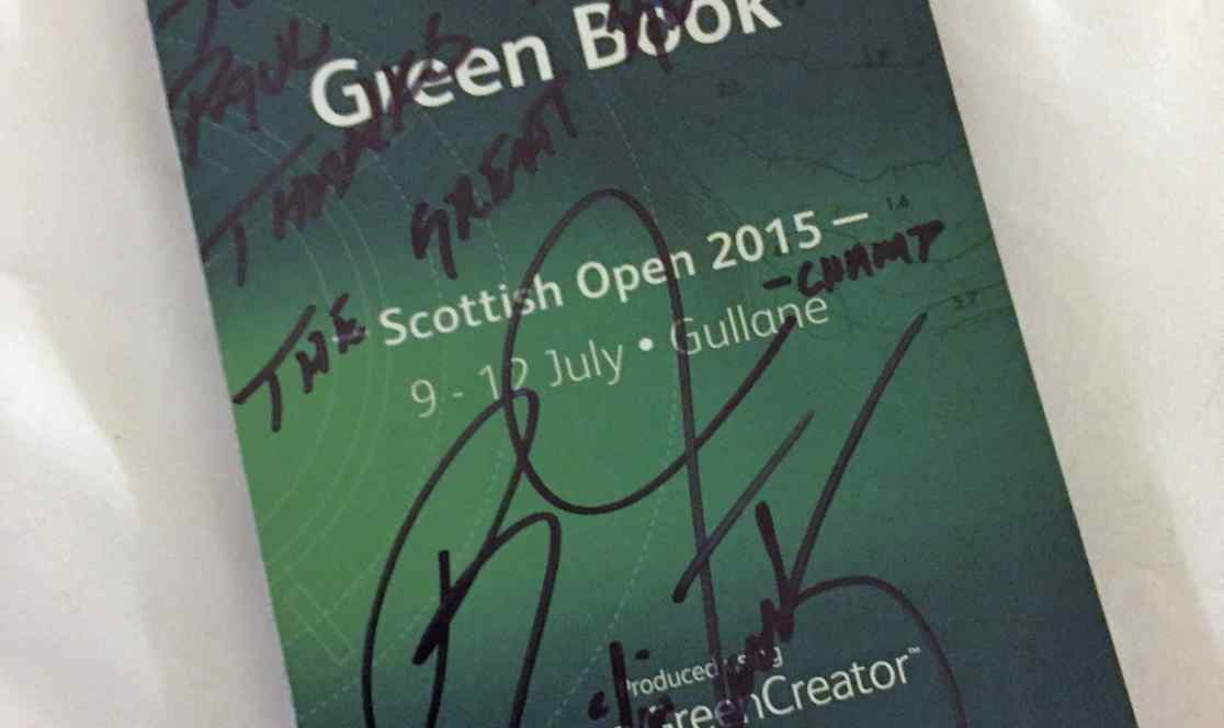 Rickie Fowler Souvenir for The Green Book Team - Thanks fella